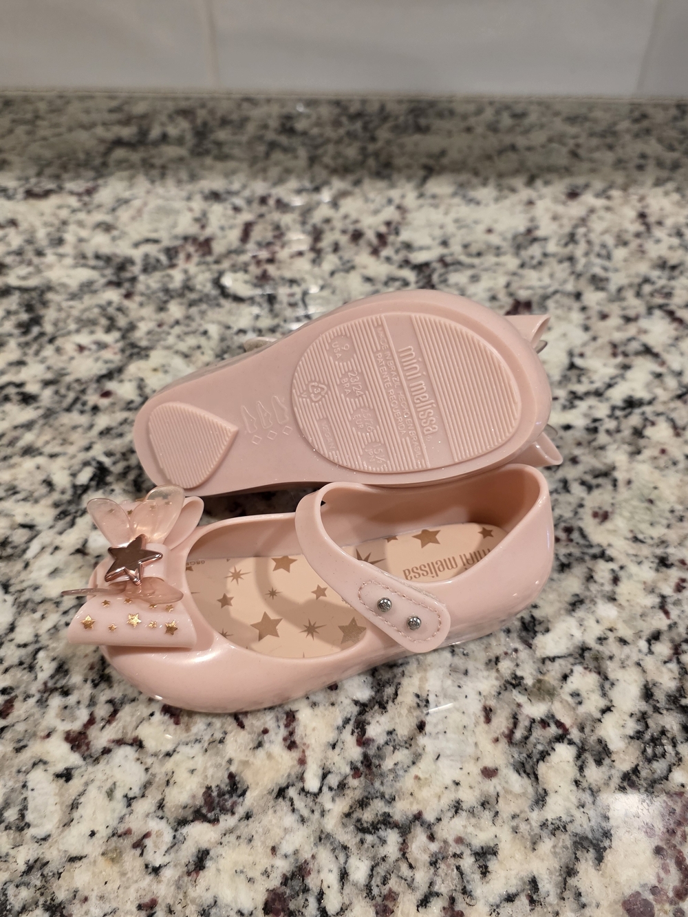 Mini Melissa Toddler Girls' Ultragirl Star II in Glitter Pink - Size 9c NWOT/B